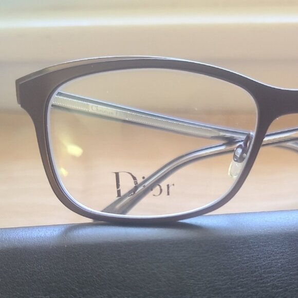 NEW & AUTHENTIC CHRISTIAN DIOR FRAMES MODEL N14, 52-17-145, COLOR DARK BROWN MVZ - Picture 3 of 5